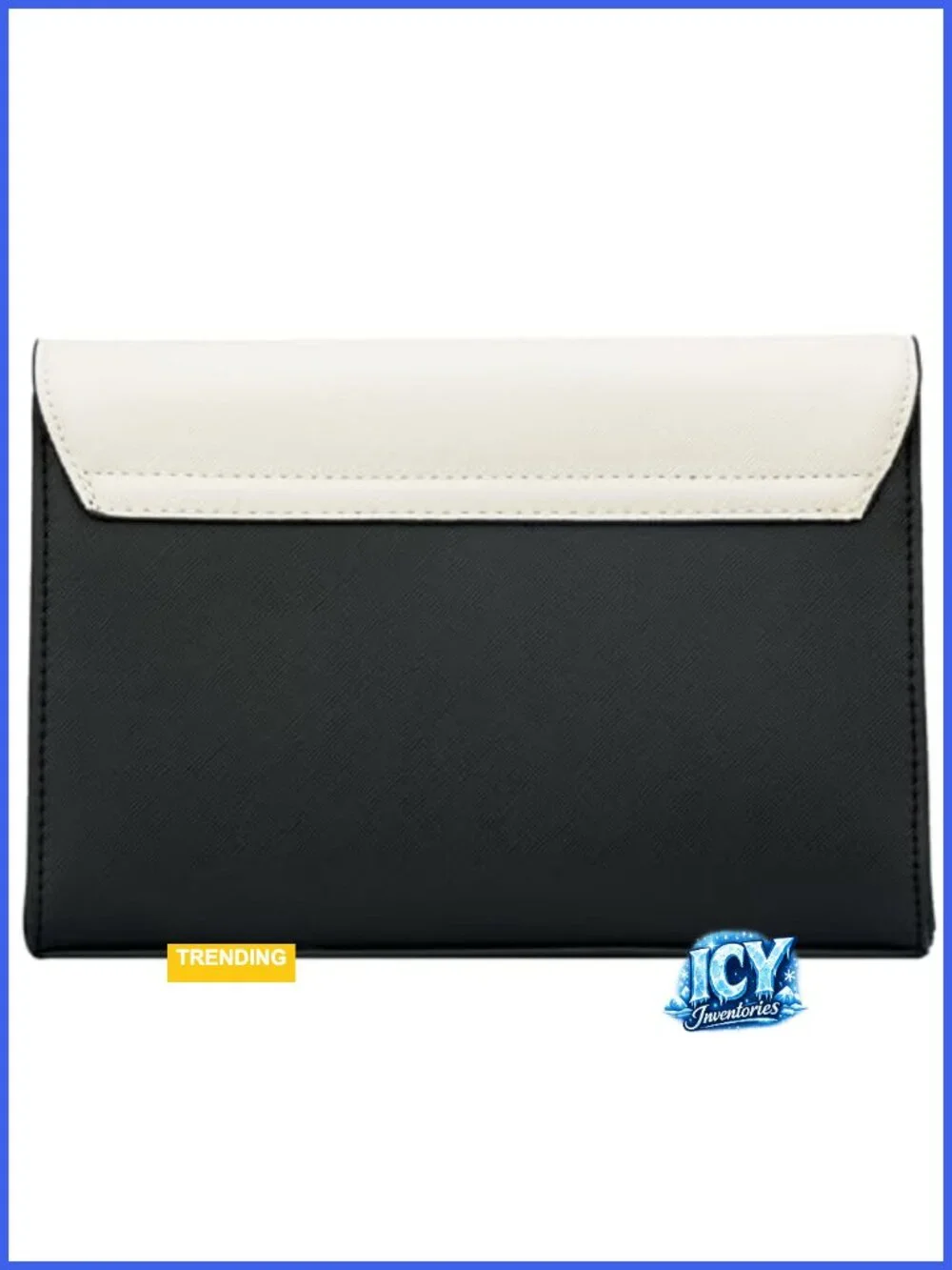 Faux Leather Evening Clutch with Detachable Chain Strap, Envelope Foldover Bag